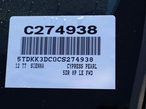 Used 2012 Toyota Sienna LE FWD image 7