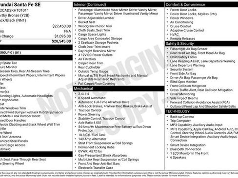 Used 2019 Hyundai Santa Fe SE AWD/4WD image 3