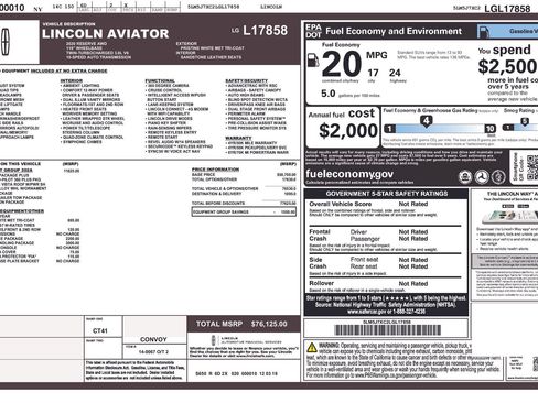 Used 2020 Lincoln Aviator Reserve w/ Equipment Group 202A AWD/4WD image 36