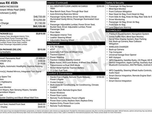 Used 2022 Lexus RX 450h AWD w/ Luxury Package image 3