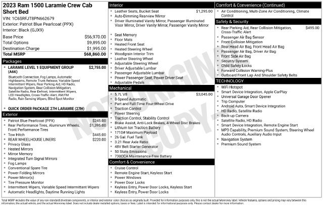 Used 2023 RAM 1500 Laramie AWD/4WD image 25