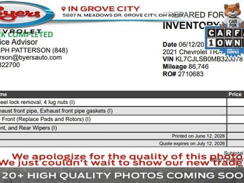 Used 2021 Chevrolet Trax LT w/ Driver Confidence Package FWD image 1