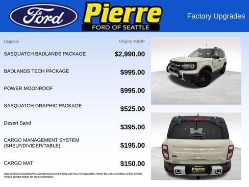 New 2025 Ford Bronco Sport Badlands w/ Sasquatch Badlands Package image 13