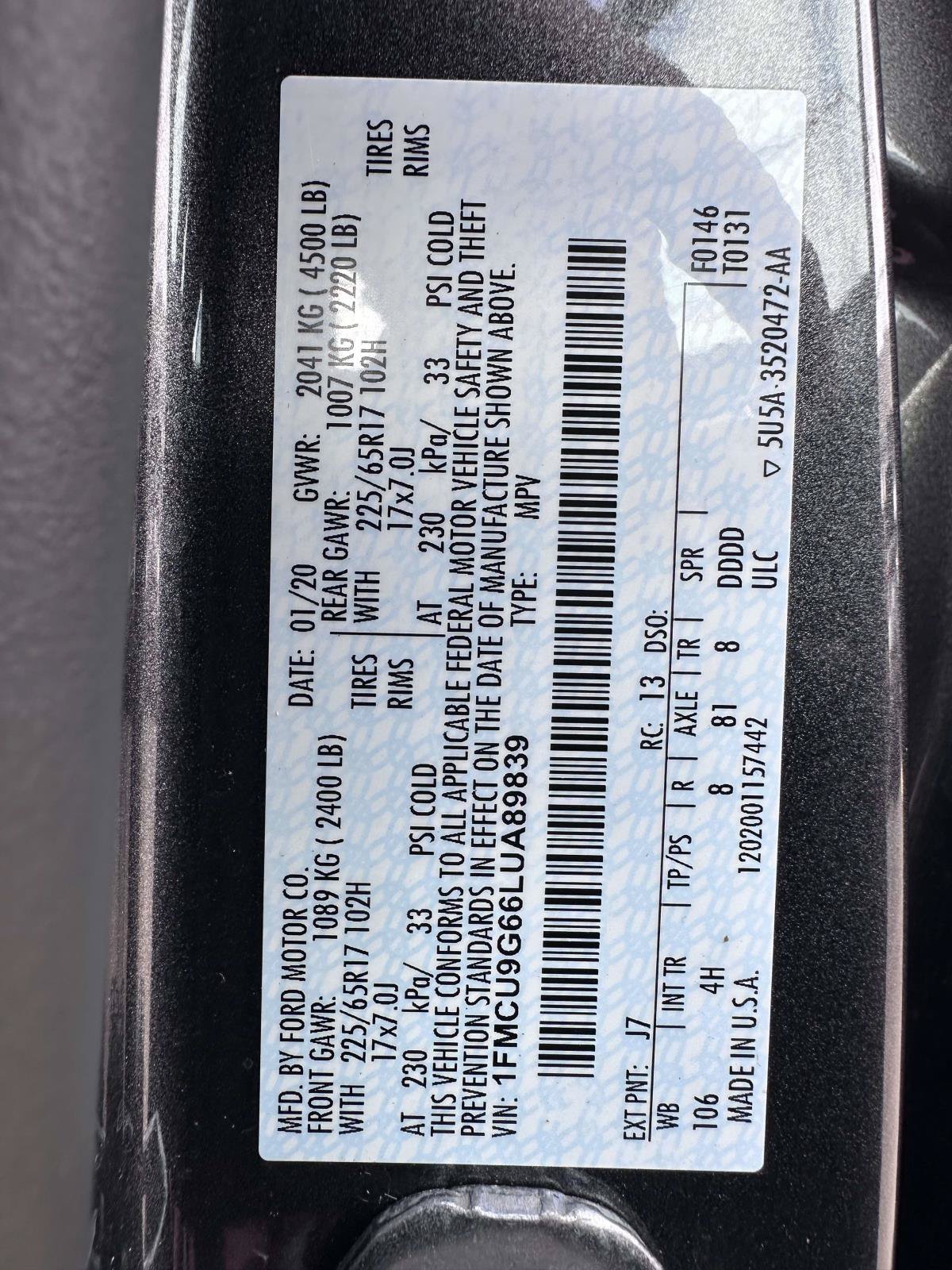 Used 2020 Ford Escape SE AWD/4WD image 31