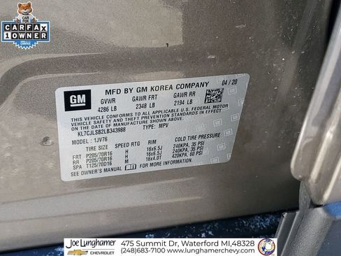 Certified 2020 Chevrolet Trax LT w/ LT Convenience Package image 33