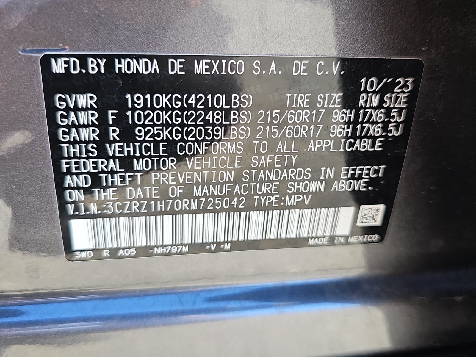 Used 2024 Honda HR-V EX-L image 11