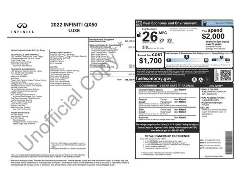 Used 2022 INFINITI QX50 Luxe w/ Appearance Package image 3