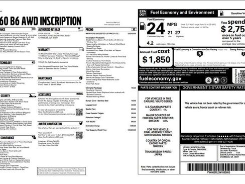 Used 2022 Volvo XC60 B6 Inscription w/ Climate Package image 3