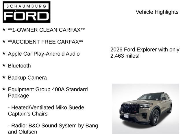 Used 2026 Ford Explorer ST w/ Sun And Sound Package AWD/4WD image 8