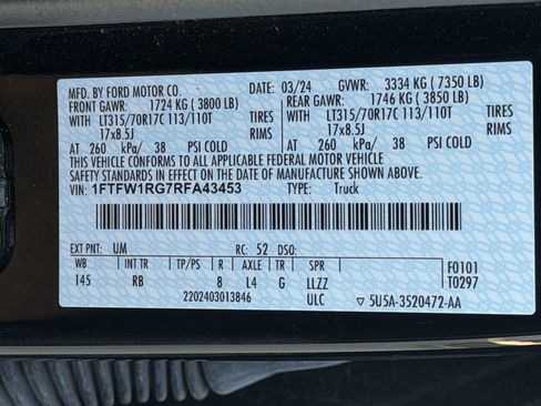 Certified 2024 Ford F150 Raptor AWD/4WD image 13