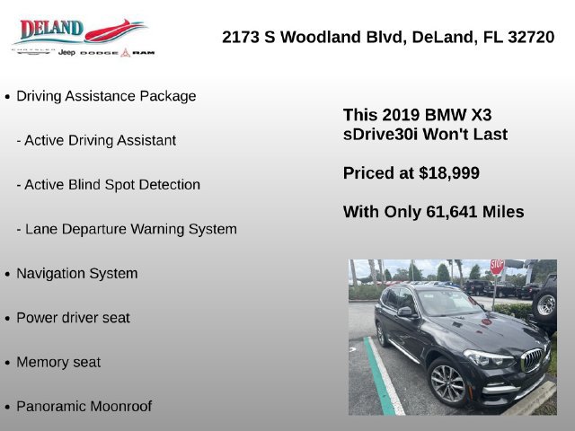 Used 2019 BMW X3 sDrive30i w/ Driving Assistance Package RWD image 5