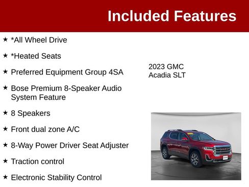 Used 2023 GMC Acadia SLT AWD/4WD image 3