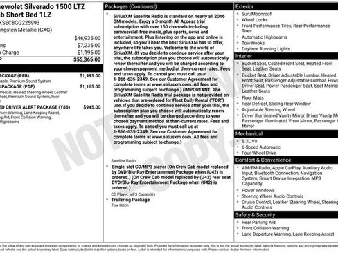 Used 2016 Chevrolet Silverado 1500 LTZ w/ Sport Package image 15