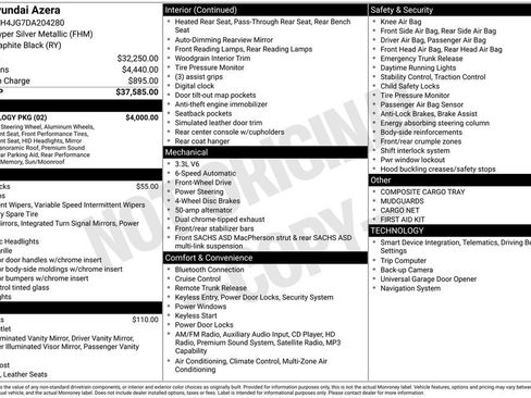 Used 2013 Hyundai Azera w/ Technology Pkg image 14