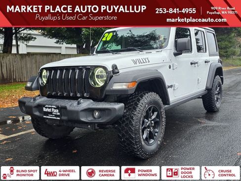 Used 2020 Jeep Wrangler Unlimited Willys image 1