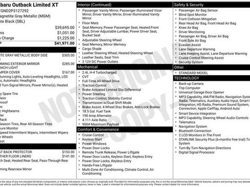 Used 2023 Subaru Outback Limited XT AWD/4WD image 24
