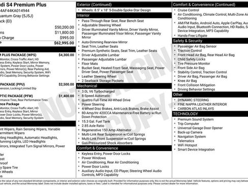 Used 2019 Audi S4 Premium Plus w/ Premium Plus Package image 3