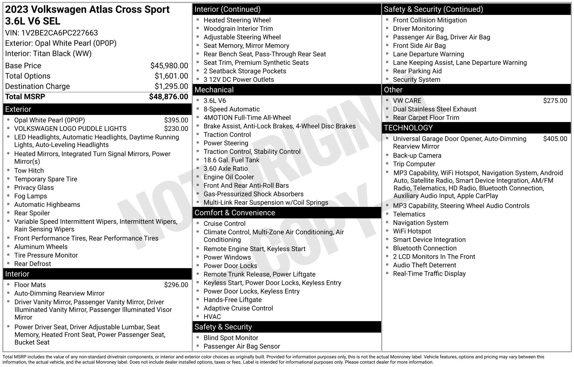 Used 2023 Volkswagen Atlas Cross Sport SEL AWD/4WD image 3