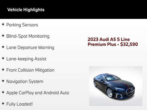 Used 2023 Audi A5 2.0T Premium Plus w/ Premium Plus AWD/4WD image 61