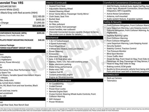 Used 2024 Chevrolet Trax RS w/ Driver Confidence Package image 31