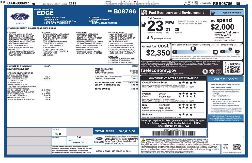 Used 2024 Ford Edge SEL w/ Convenience Package AWD/4WD image 57