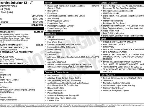 New 2026 Chevrolet Suburban LT AWD/4WD image 11