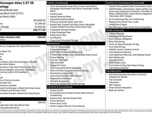 Used 2024 Volkswagen Atlas SE w/ Black Wheel Package image 28