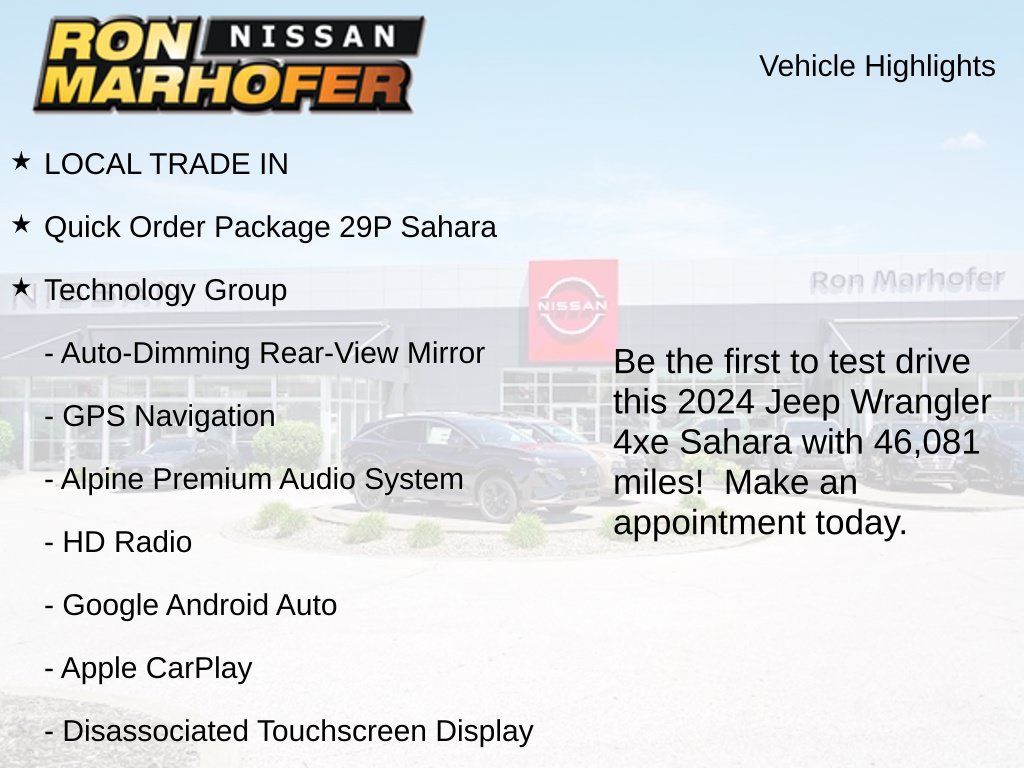 Used 2024 Jeep Wrangler Unlimited Sahara w/ Technology Group AWD/4WD image 2