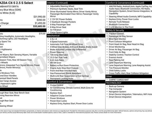 New 2026 MAZDA CX-5 Select AWD/4WD image 2