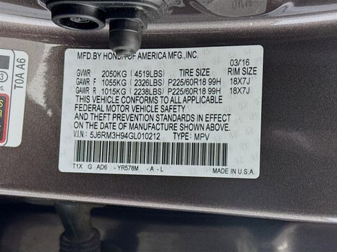 Used 2016 Honda CR-V Touring image 31