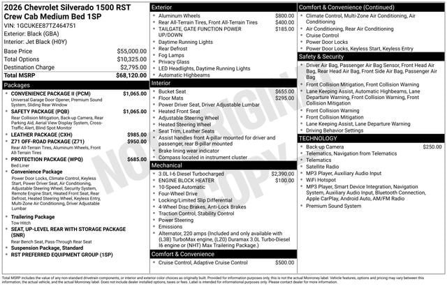 New 2026 Chevrolet Silverado 1500 RST w/ Safety Package AWD/4WD image 32