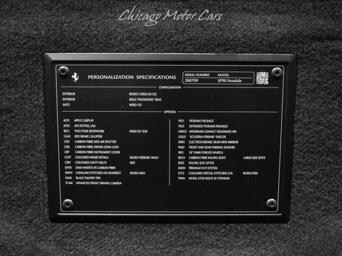 Used 2023 Ferrari SF90 Stradale Assetto Fiorano Pkg! Carbon Fi image 50
