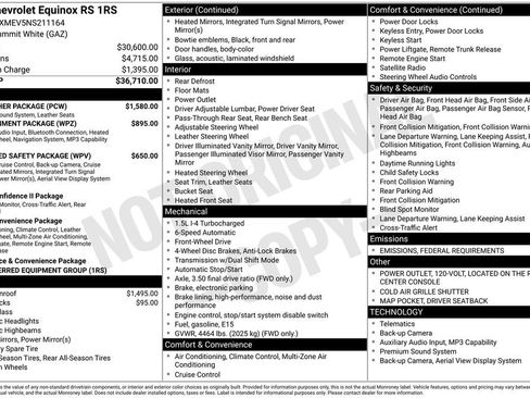 Certified 2022 Chevrolet Equinox RS w/ RS Leather Package image 28