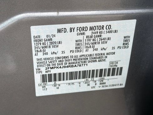 Certified 2024 Ford Edge SEL AWD/4WD image 33