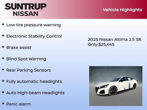 New 2025 Nissan Altima 2.5 SR image 23