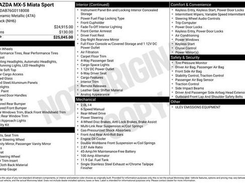 Used 2016 MAZDA MX-5 Miata Sport image 28
