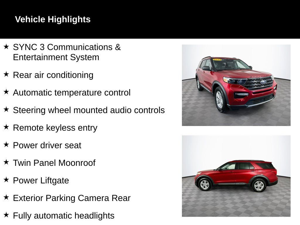 Used 2021 Ford Explorer XLT w/ Equipment Group 202A AWD/4WD image 2