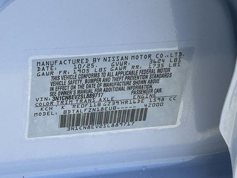 New 2025 Nissan Versa SV w/ Trunk Package image 19