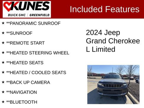 Used 2024 Jeep Grand Cherokee L Limited w/ Luxury Tech Group II AWD/4WD image 2