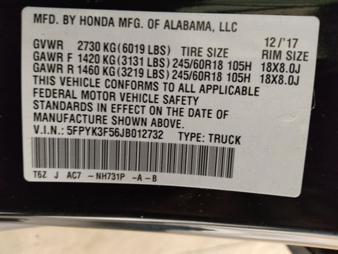 Used 2018 Honda Ridgeline RTL image 33