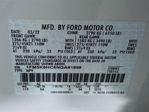 Used 2022 Ford Explorer Platinum w/ Equipment Group 601A image 26