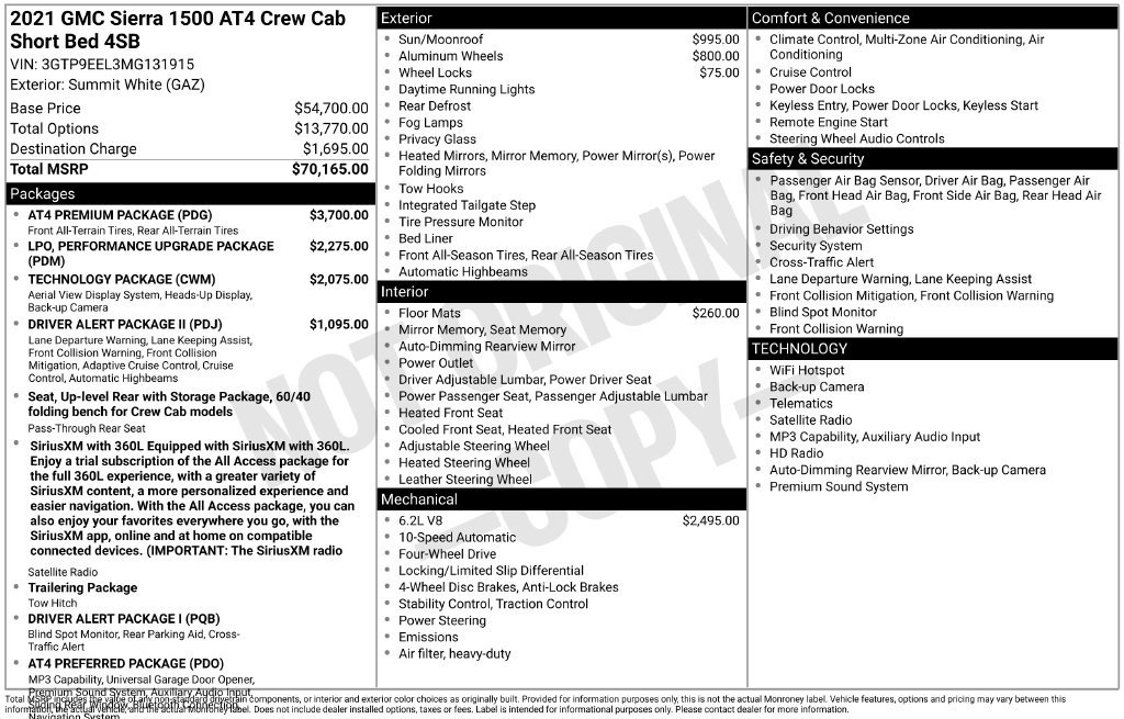 Used 2021 GMC Sierra 1500 AT4 w/ AT4 Premium Package AWD/4WD image 7