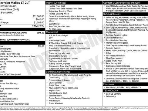 Used 2023 Chevrolet Malibu LT w/ Driver Confidence Package image 33