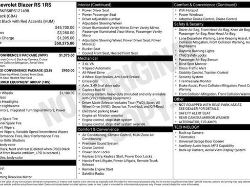 Used 2023 Chevrolet Blazer RS w/ Driver Confidence II Package image 43