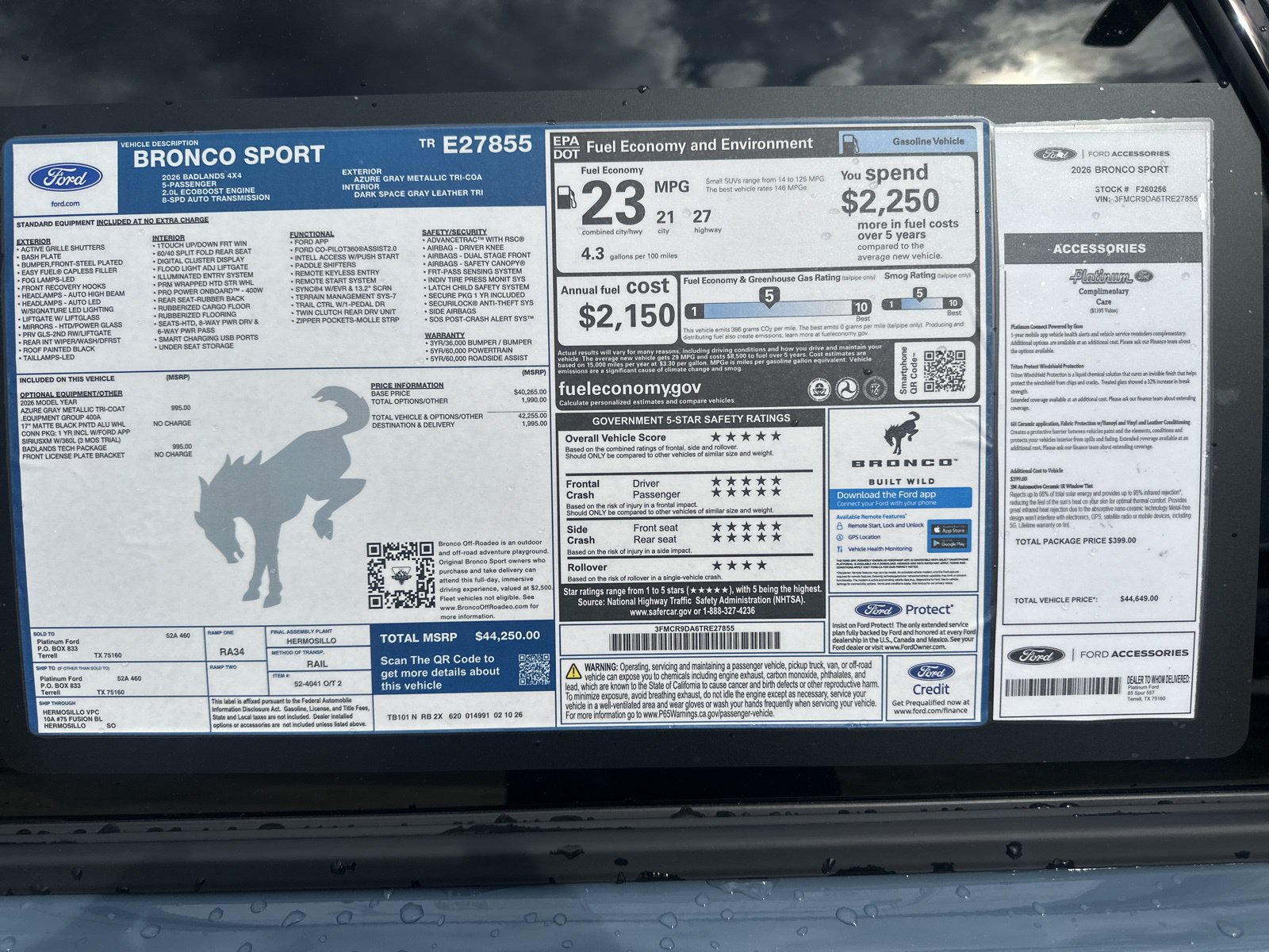 New 2026 Ford Bronco Sport Badlands w/ Badlands Tech Package AWD/4WD image 12
