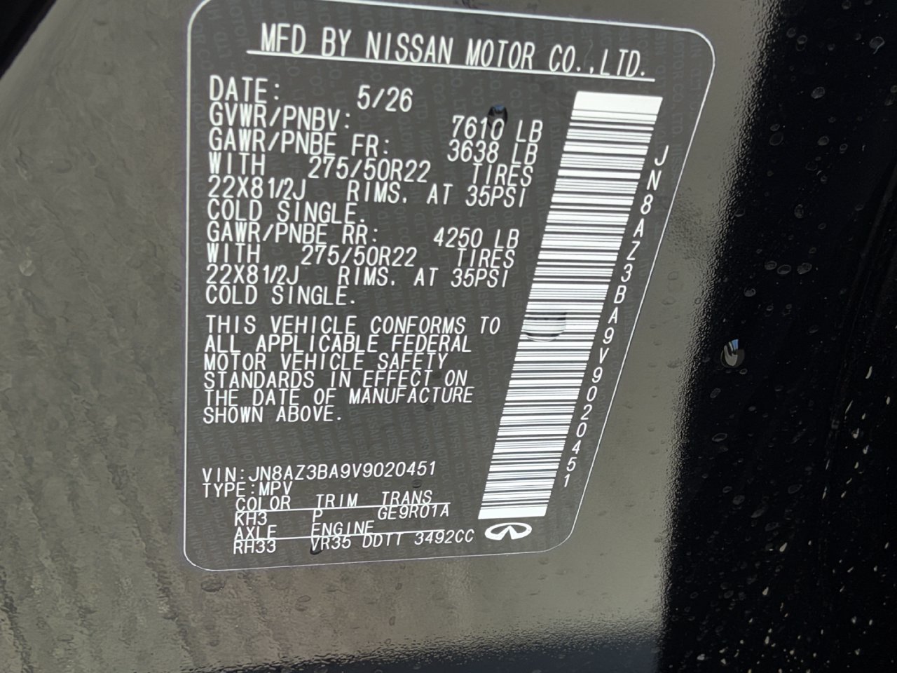 New 2027 INFINITI QX80 Luxe RWD image 27