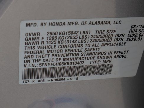 Used 2019 Honda Pilot Elite image 35