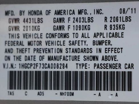 Used 2012 Honda Accord EX image 16