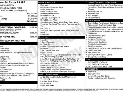 Certified 2024 Chevrolet Blazer RS w/ Enhanced Convenience Package AWD/4WD image 24