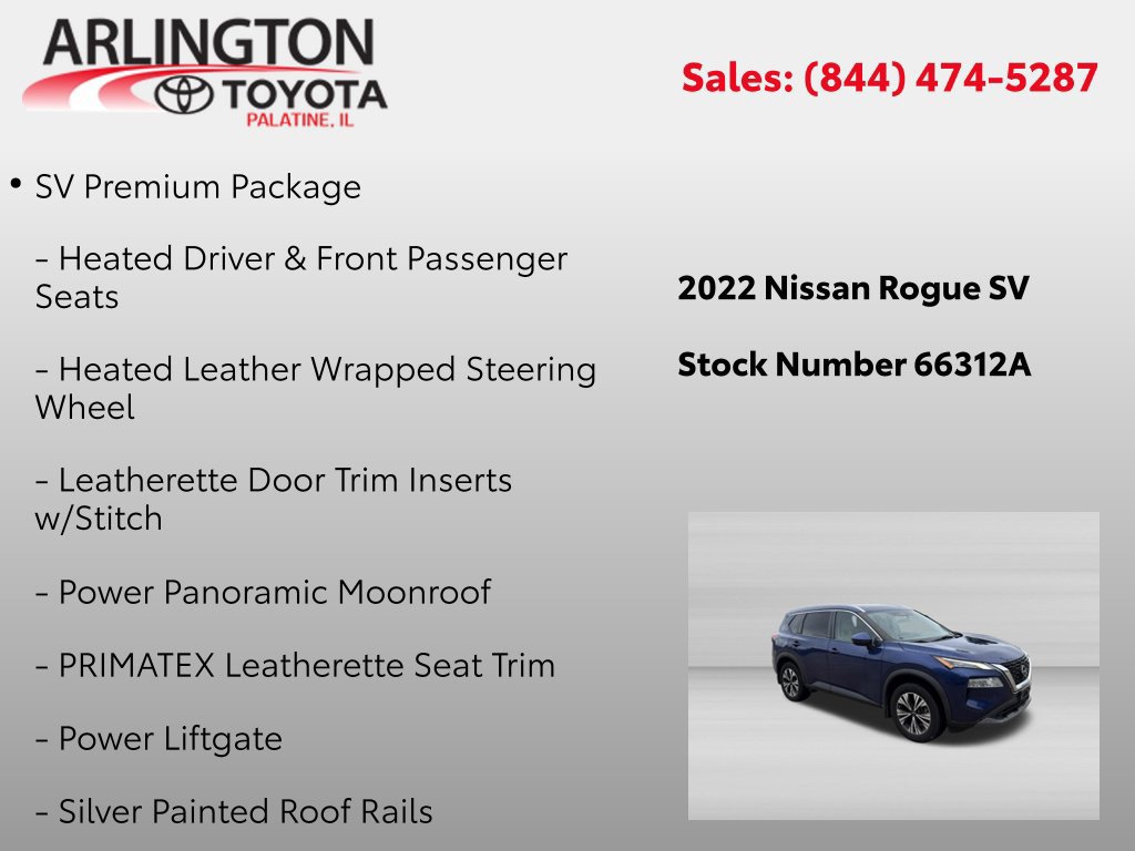 Used 2022 Nissan Rogue SV w/ SV Premium Package AWD/4WD image 2